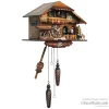 Coucou suisse chalet horloge avec danseurs et roue