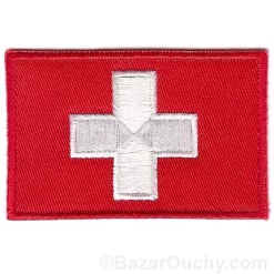 Ecusson à coudre Croix suisse - Rectangle