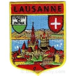 Nähabzeichen „Lausanne“ in Gelb