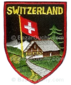 Ecusson à coudre suisse - Chalet suisse