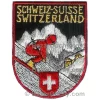 Schweizer Aufnähabzeichen - Skifahrer