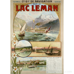 Poster Retro poster Lake Geneva