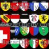 Etiqueta engomada de los cantones suizos