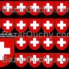 Etiqueta engomada de la cruz suiza