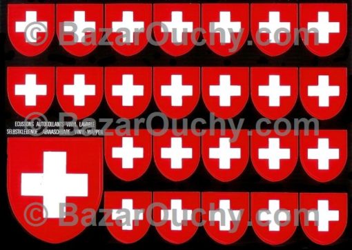 Swiss cross badge sticker