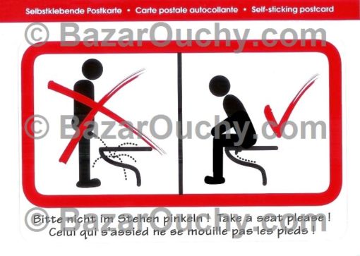Autocollant Toilettes assis