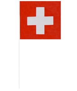 bandera suiza de plástico