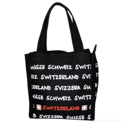 Schweizer Tasche mit Schriftzug