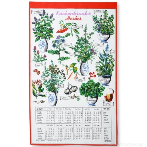 Calendrier en tissu Suisse 2026 - 19.2642 - Plantes aromatiques