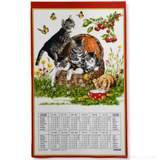 Calendrier en tissu Suisse 2026 - 19.2662 - Chats