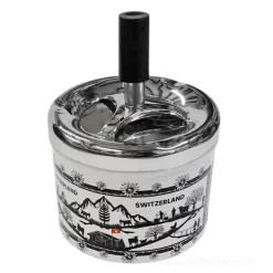 Cendrier à poussoir - Decoupage poya