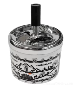 Cendrier à poussoir - Decoupage poya