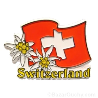 Imán Imán - Bandera suiza 2 edelweiss