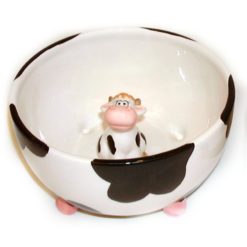 Bowl with cow inside bowl with cow inside