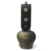 Cloche de vache suisse - Vieille - Antique - Courroie Edelweiss