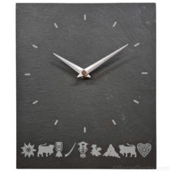 Reloj de péndulo de reloj de piedra pizarra