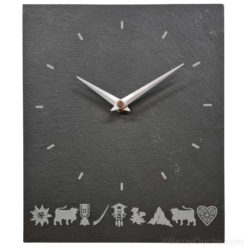 Horloge ardoise pierre montre pendule