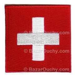 Toppa da cucire Swiss Cross - Quadrato 4.5x4.5