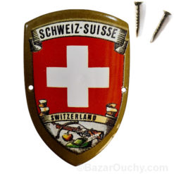 Décoration baton de marche - Croix suisses- Arbalete_
