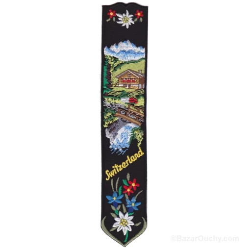 Marque-page Signet - Chalet suisse - Noir