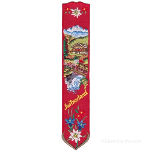 Marque-page Signet - Chalet suisse - Rouge