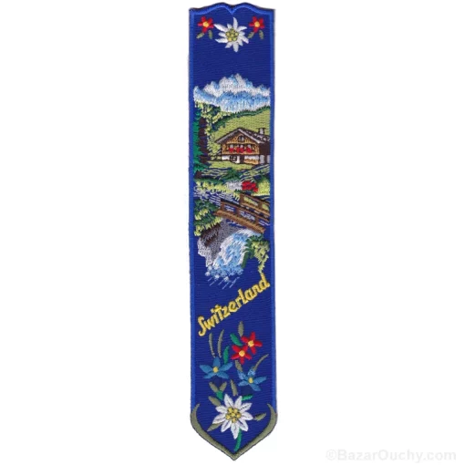 Marque-page Signet - Chalet suisse - bleu