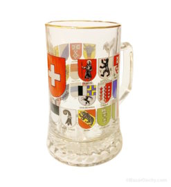Chope à bière suisse croix écusson