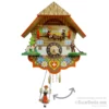 Pendule Horloge petit chalet croix suisse