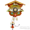 Pendule Horloge petit chalet croix suisse