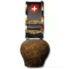 Cloche de vache suisse - Antique - vieille - Franges