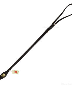 Laisse en cuir vache en métal dorée