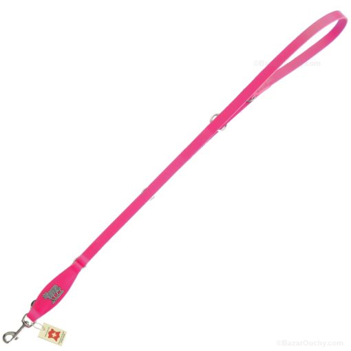 Gold metal cow leather leash