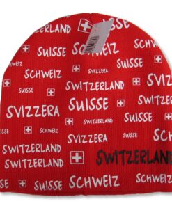 Bonnet suisse - Villes suisse - Rouge