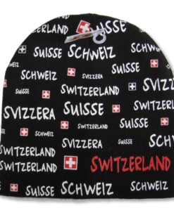 Bonnet suisse - Villes suisse - Noir