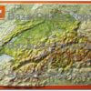 Carte postale carte suisse en relief 3D