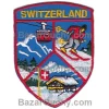 Ecusson à coudre suisse - 3vues - hiver - Arrondi