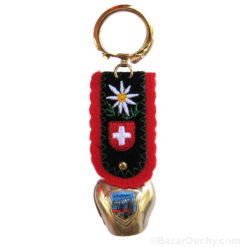 Swiss bell key ring - Lausanne - Velvet