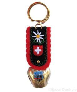 Cloche suisse porte clé - Lausanne - Velours