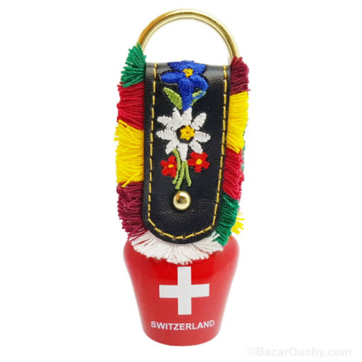 Cloche suisse porte clé - Rouge croix suisse