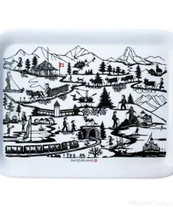 Plateau avec decoupage poya suisse