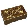 Swiss music box with edelweiss