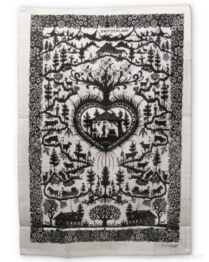 Kitchen Towel Cutting Black White Bazarouchy Com