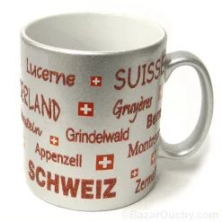Swiss cities mug - Silver