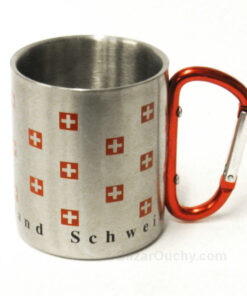 Tasse avec mousqueton en métal