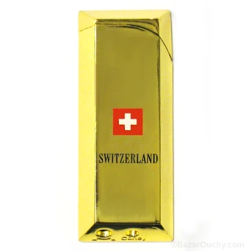 Gold ingot lighter - Swiss cross
