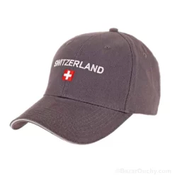 Gorra gris con cruz suiza