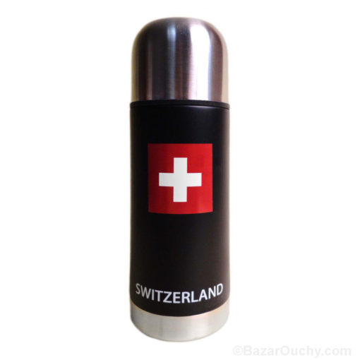 Thermos piccolo - Nero - Croce svizzera