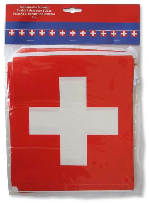 Schweizer Flaggengirlande