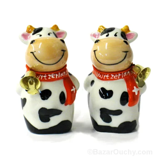 Sel et poivre - Vache suisse noir et blanche