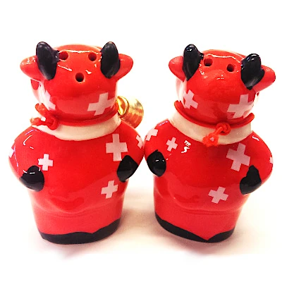 Salt and pepper - Red Swiss cow Swiss cross